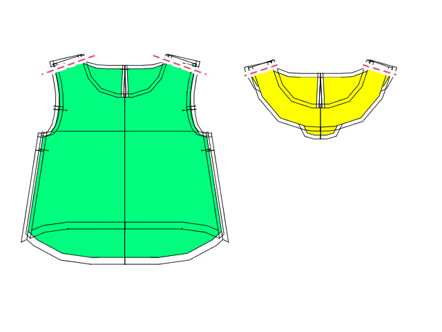肩を縫い合わせる