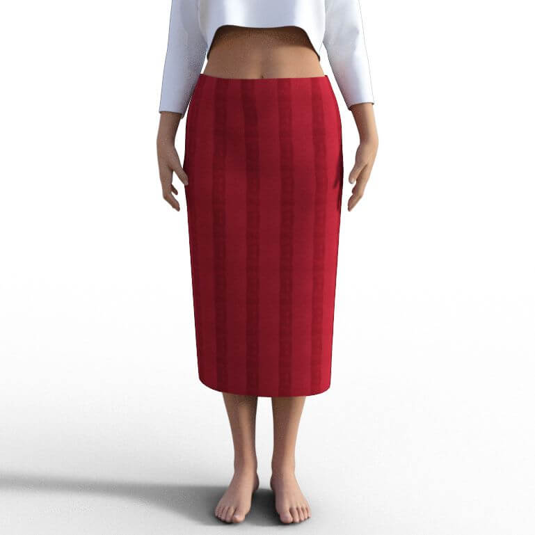 真っ赤なロングスカート