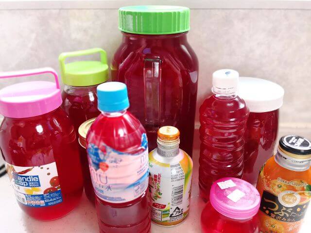 シソジュースの保存