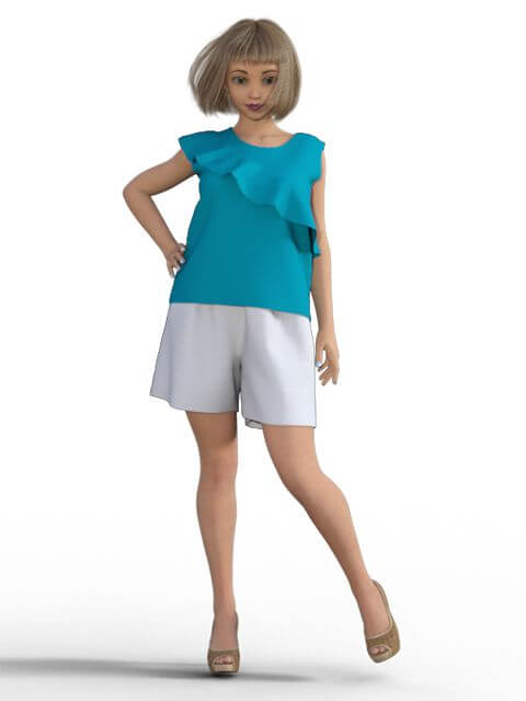 ショートパンツコーディネート