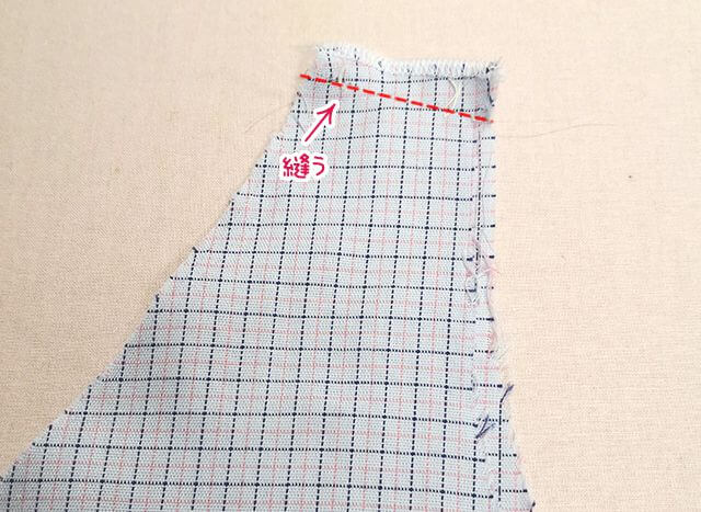 肩を縫い合わせる
