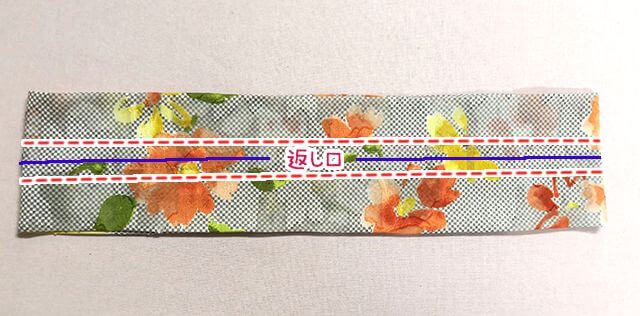 シュシュのゴムが通る