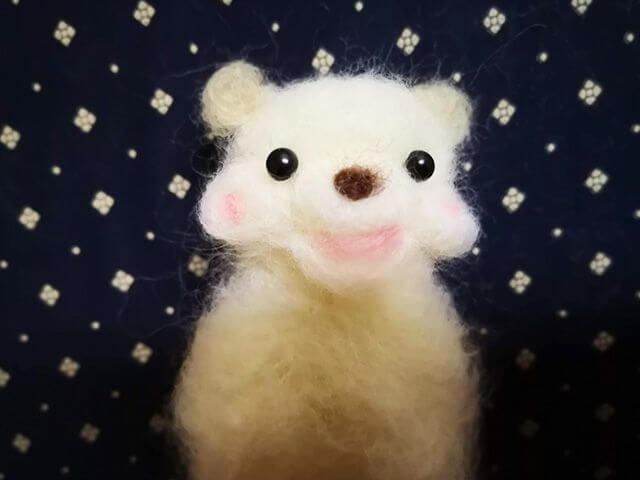 白熊の顔を作る