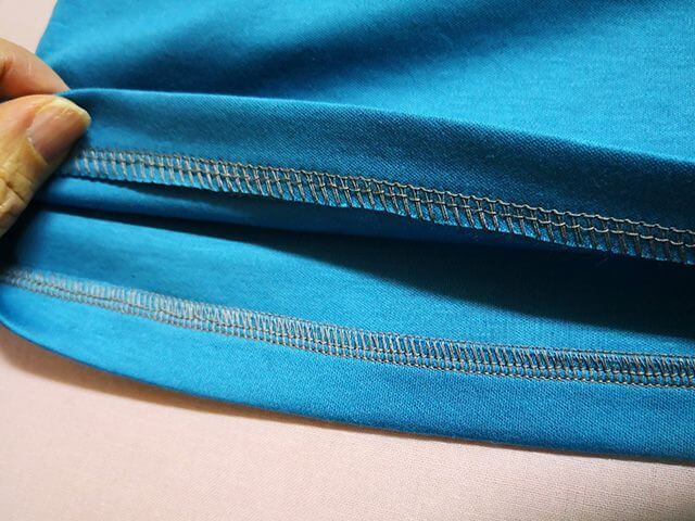 ロックミシンの裾の始末縫い目