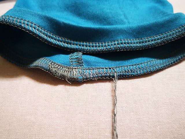 ロックミシンの縫い終わり