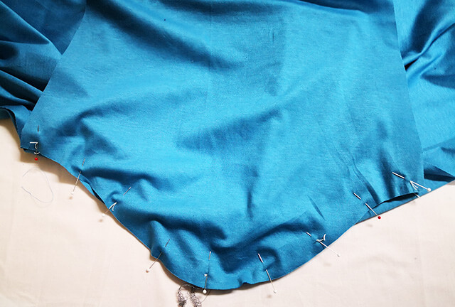 袖と身頃が合わさった状態