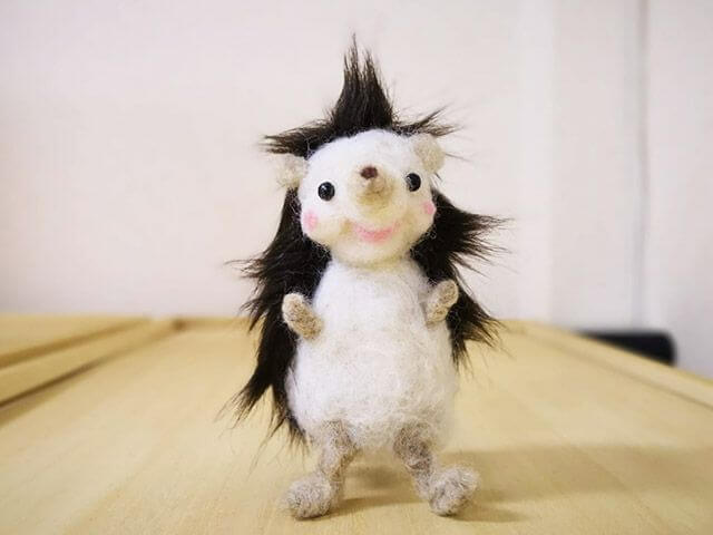 ハリネズミ 羊毛フェルト
