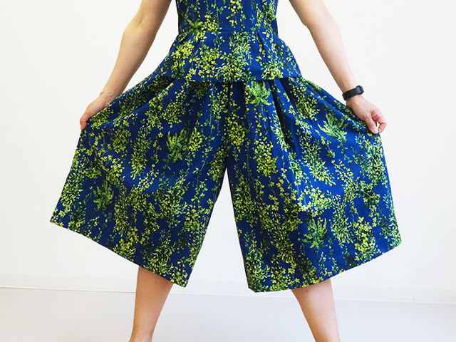 スカートみたいなワイドパンツ スカンツ スカーチョの作り方 作り方と型紙 Oharico