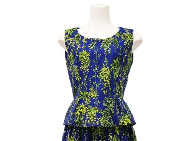 ノースリーブペプラムトップス