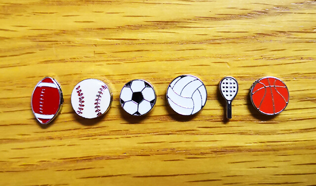 スポーツ8mmスライドチャーム