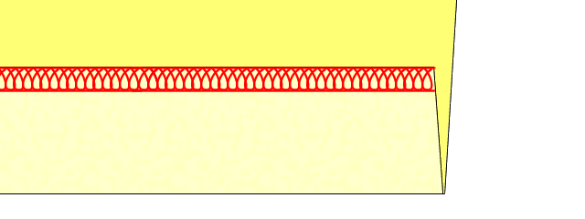 生地の端にロックミシン