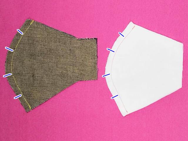 曲線に切り込みを入れる