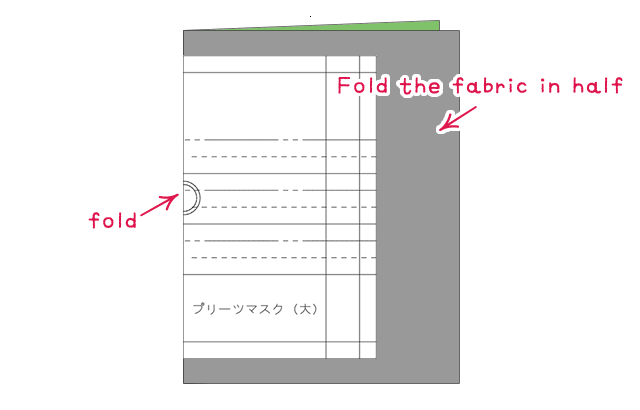 Fold the fabric in half