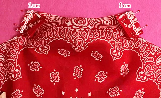 とゴム通しを縫い付ける