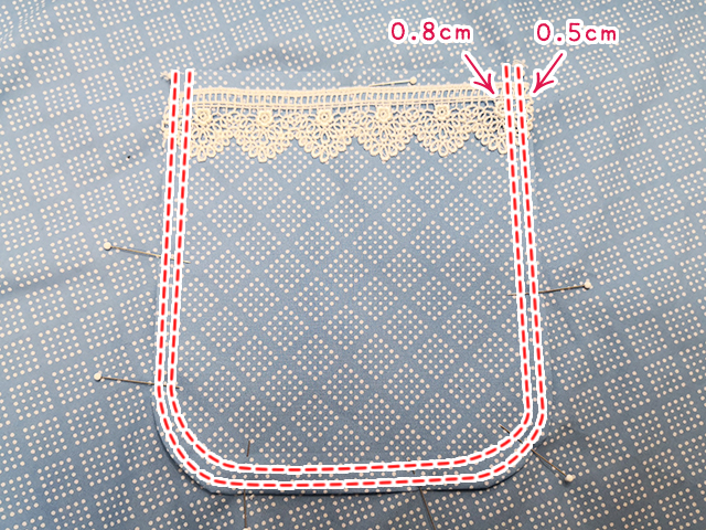 ダブルステッチポケット