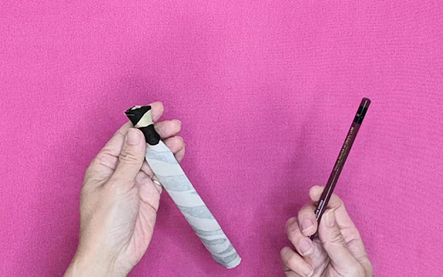 細い棒で表に返す裏技