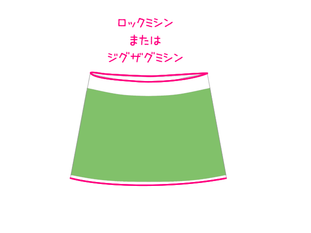 裾とウエストの始末